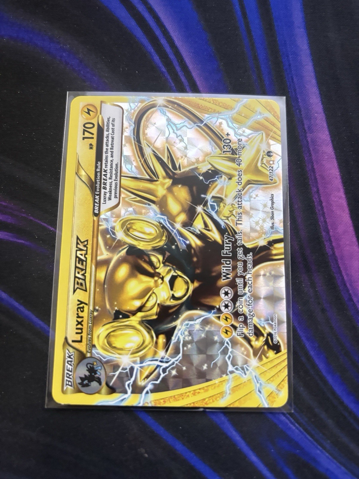 Pokémon TCG Luxray-Breakpoint Holo Rare Card 47/122 Mint Condition