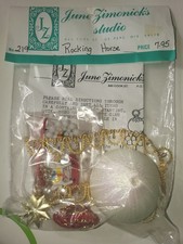 Vintage Czerwiec Zimonick MCM KOŃ NA BIEGUNACH Zestaw ozdób świątecznych #219 NOS