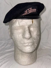 OSS Cloak & Dagger Black Beret Size 6 3/4 – Hand-Embroidered Tribute, Rare Find