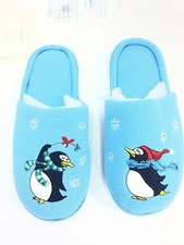 Woman's Blue Slippers w/ Penguin New Charter Club Size S 5-6 SR