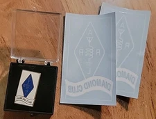 Vintage ARRL American Radio Relay League Pin Amateur Ham Radio Diamond Club