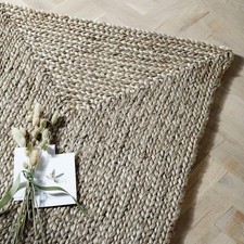 The White Company Braided 100% Jute Runner Rug 70 x 230 cm Hallway Mat Carpet