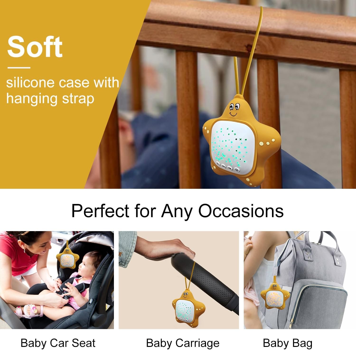 Portable White Noise Machine for Baby | Sleep Aid Music Lullaby Sound Machine wi