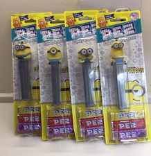 (4) 2020 PEZ - MINIONS - "The Rise of Gru" OTTO, KEVIN, STUART, BOB - NUEVO SIN USAR, EN CAJA