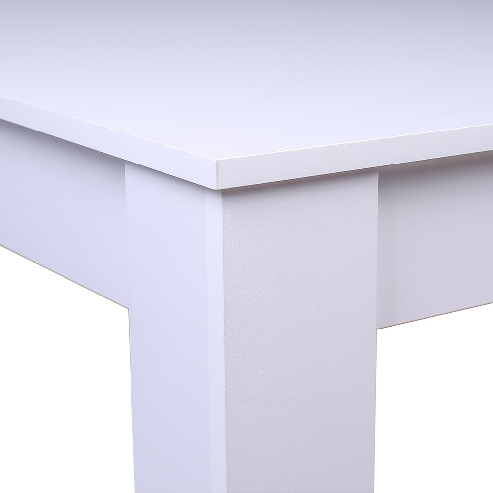 Tavolo da Pranzo Cucina Rettangolare Moderno in Legno 120x 80 x 74 cm Bianco foto 5