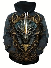 Dragon 3D All Over Print Hoodie - Adults  Youth