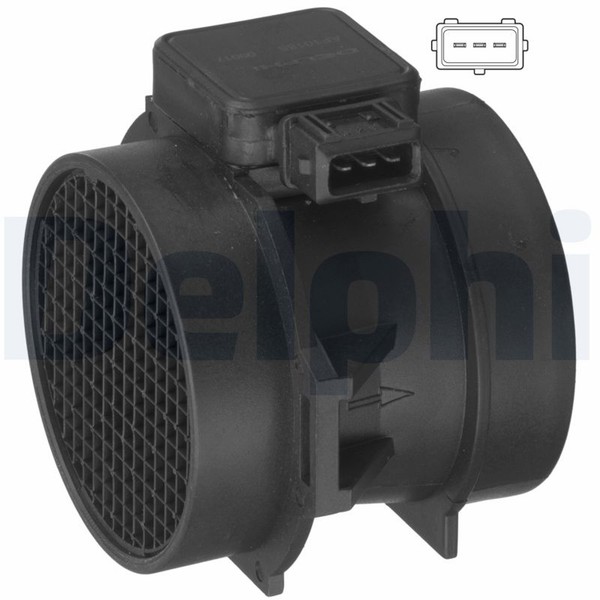 Luftmassenmesser Delphi AF10185-12B1 FüR BMW Z3 E38 E36 E39 E46 Mit GehäUse 12V-image