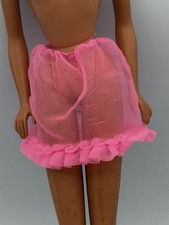 Vintage Barbie Underprints 1685 Hot Pink Mesh Half Slip Skirt Mod 1967 Tagged