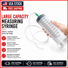 100ml/550ml Large Capacity Syringe Reusable Pump Measuring With 1m Tube Feeding