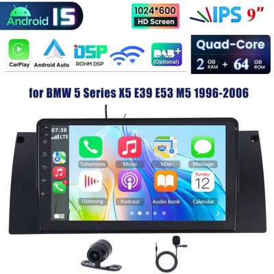 For BMW E38 E39 E53 X5 Carplay Android 15.0 Car Stereo Radio BT GPS Navi 64GB