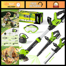3-in-1 Kids Garden Tool Set with Sounds Lights - Toy Weed Wacker, Blower Tri