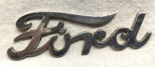 Vintage FORD Script Automobile Emblem/Badge 3 1/4 inches long