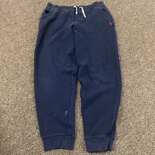 Polo Ralph Lauren Kids Navy Blue Sweatpants Joggers Boys XL 18-20 Red Pony Logo