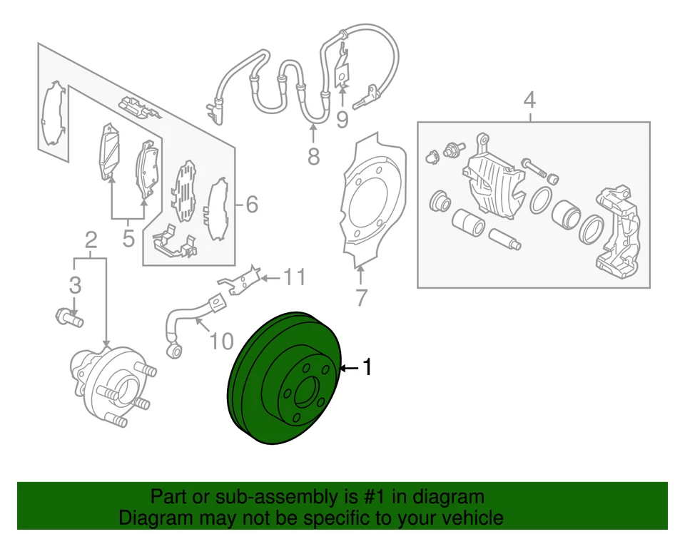 正品日产 Value Advantage™ ROTOR-DISC BrakeFRONT D0206-ZA50CNW — 第 3/3 张图片