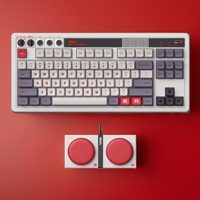 8BitDo Retro NES Mechanical Keyboard CIB Open Box Wireless Hot-Swappable Gaming