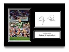 Peter Schmeichel Signed A4 Photo Autograph Manchester United Gift Display + COA
