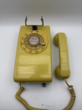 Bell System Western Electric Rotary Wall Phone Yellow Model CMT SLT