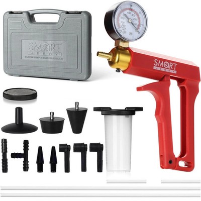 SMART JERRY - Brake Bleeder Kit with Hand Vacuum Pump | 17 Pcs Motorcycle Bra...