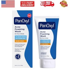 Acne Foaming Wash Benzoyl Peroxide 10 Maximum Strength Antimicrobial, 5.5 Oz