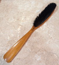 Vintage 16" Wooden Shoe Horn  Brush Combo Made In West Germany Walnut Wood