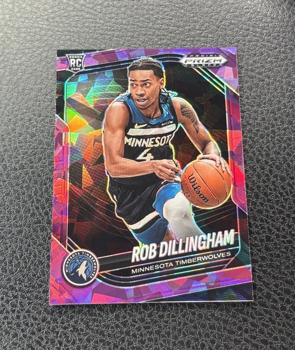 2024-25 Panini Prizm Black - Rob Dillingham #39 Purple Ice Prizm /149 (RC)