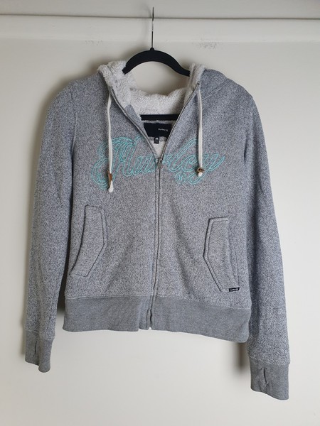 Hurley Womens Hoodie Size Medium Full Zip Grey