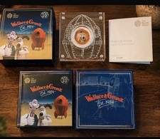 Royal Mint Wallace and Gromit 2019 UK 50pSilver Proof Coin with COA