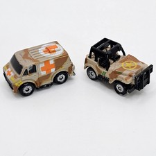 Micro Machines Sun Color Changers Military Camo Van & Jeep 1986 Galoob Vintage