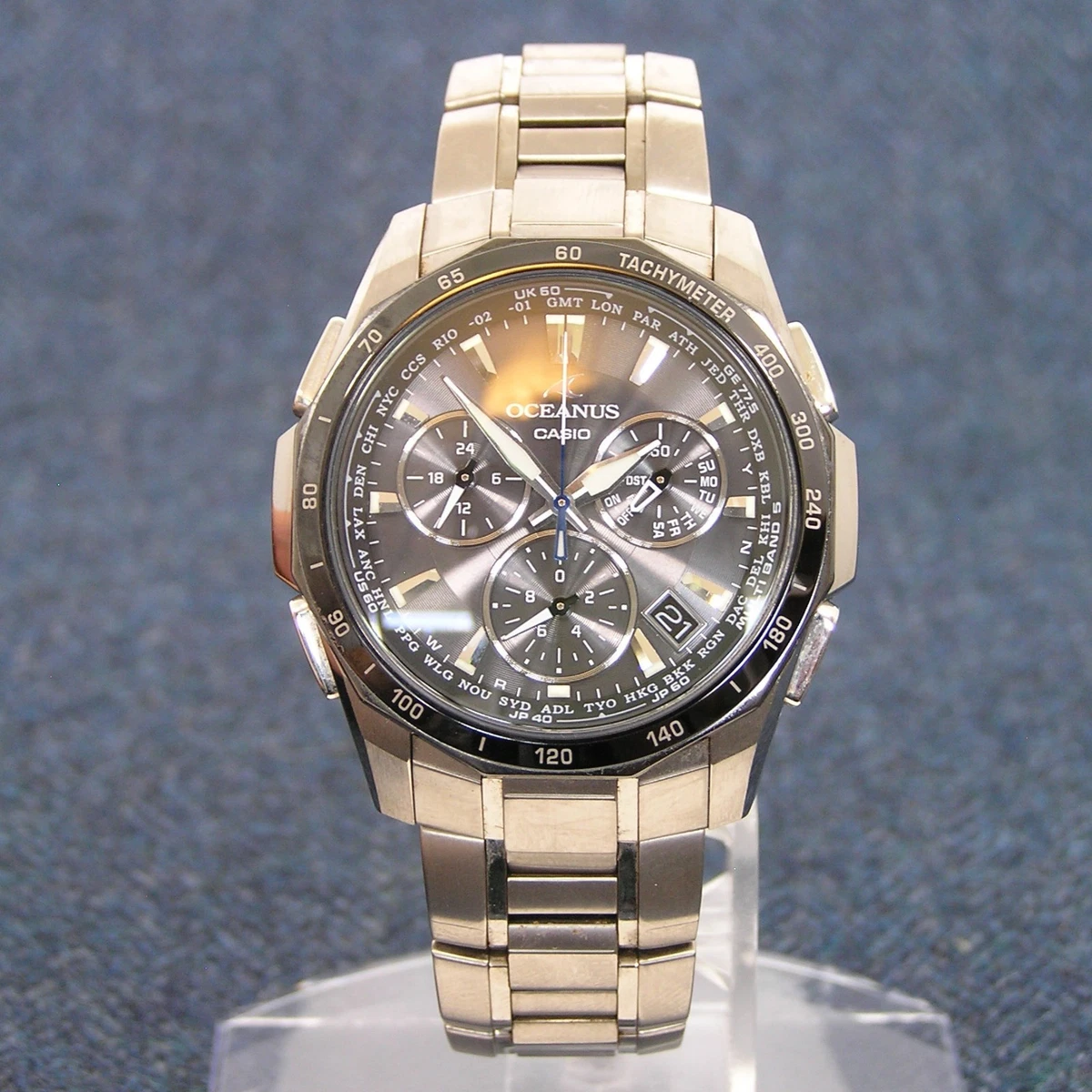 [¡Raro!] Reloj CASIO OCW-S1000 Oceanus Manta Solar Titanio Cronógrafo Japón JDM