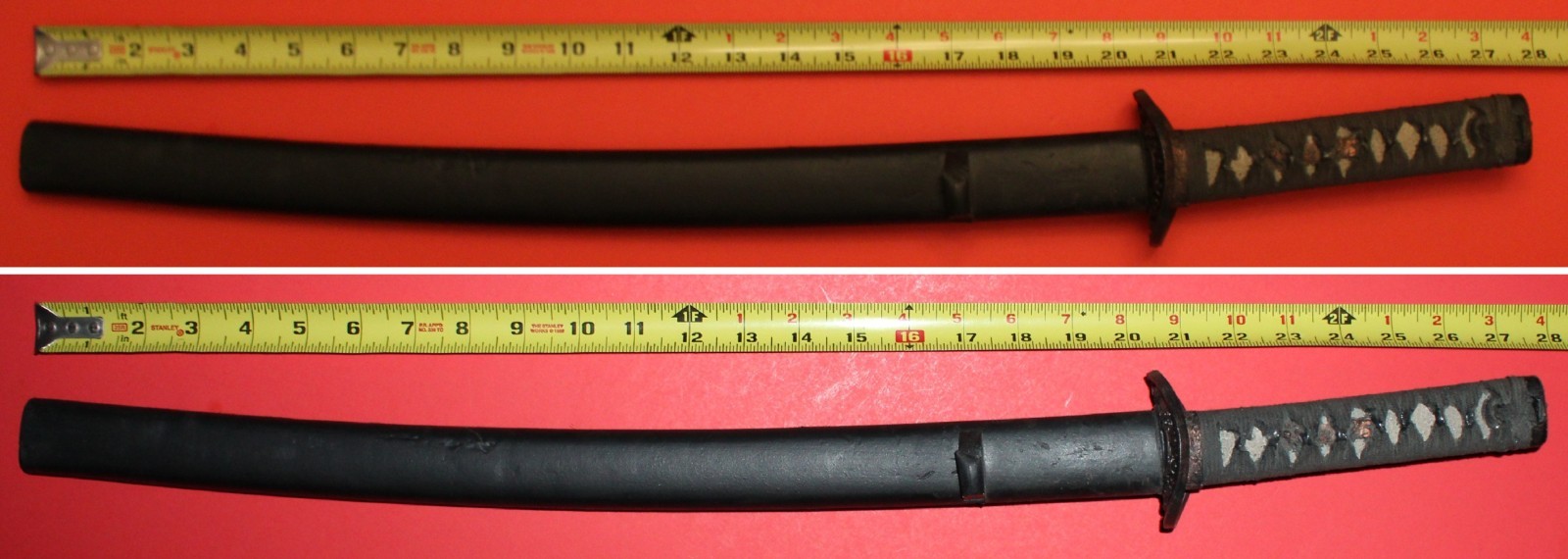 Global EFX genuine screen used movie TV prop Wakizashi sword rubber stunt weapon