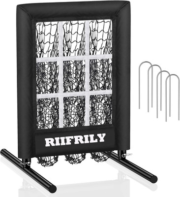 Heavy-Duty 9 Hole Baseball Pitching Net with Pitching Target Pockets, Regulation