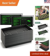 Seed Starter Kit 10 Pack with Heat Mats 1020 Trays Indoor Garden Greenhouse