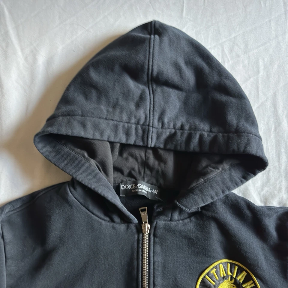 Dolce & Gabbana D&G X Italiano Semental Rocoso Raro Único De Colección Sudadera con Capucha con Cremallera Foto 4 de 4