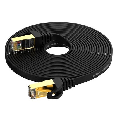Cat7 Ethernet Cable 15ft, CAT 7 Flat Internet Patch Cord for Router, Modem, G...