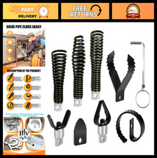 8-Piece Drain Snake Drill Attachment Set, Cutter Auger for 50FT-100FT Cables