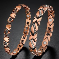 Pure Copper Magnetic Bracelet Arthritis Pain Energy Therapy Cuff New