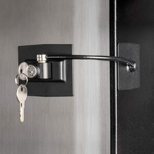 Premium Refrigerator Lock with Built-In Keyed Lock Black 
