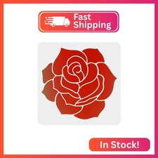 FINGERINSPIRE Floral Stencil 12"x12" Square Rose Flower DIY Art and Craft Stenci