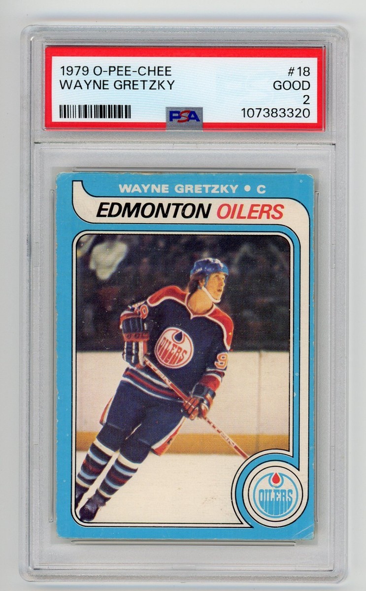 1979-80 O-PEE-CHEE OPC #18 ROOKIE CARD RC WAYNE GRETZKY PSA 2