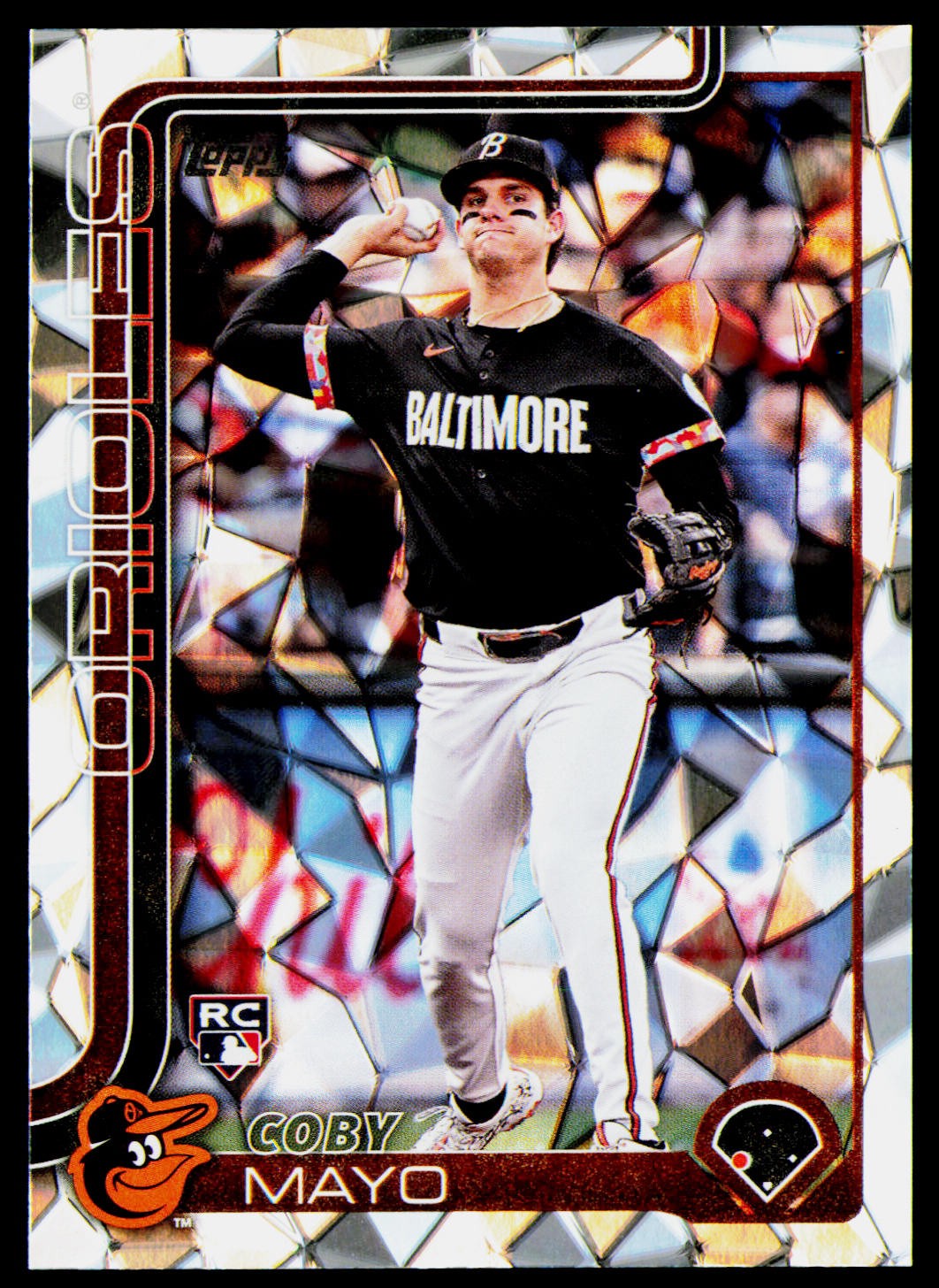 Coby Mayo 2025 Topps Diamante Foil #20 Baltimore Orioles