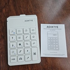 Aoiktye Wireless Keyboard for Procreate White Bluetooth Shortcut Drawing