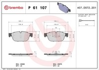Brembo Bremsbelagsatz, Scheibenbremse P 61 107 FüR Peugeot CitroËN