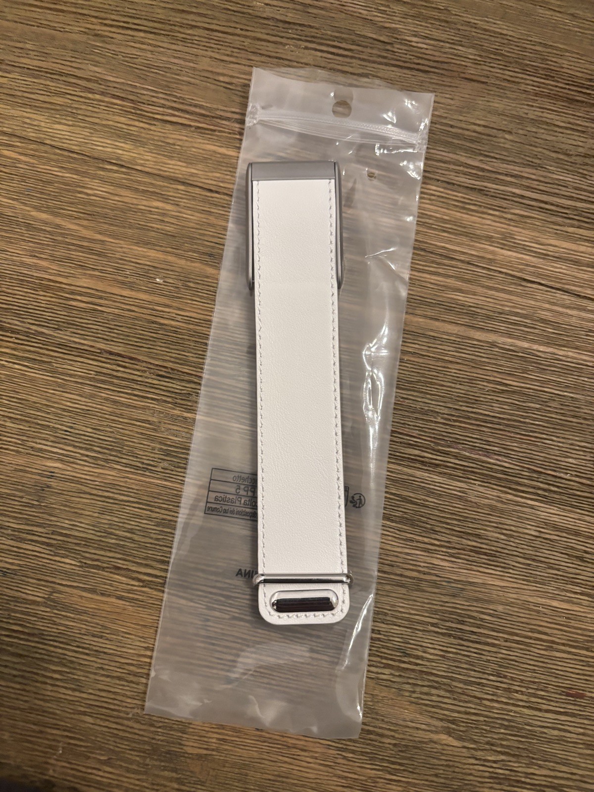 NEW Whoop 5.0 White Leather Band with silver Clasp - Compatible 5.0 And Whoop MG