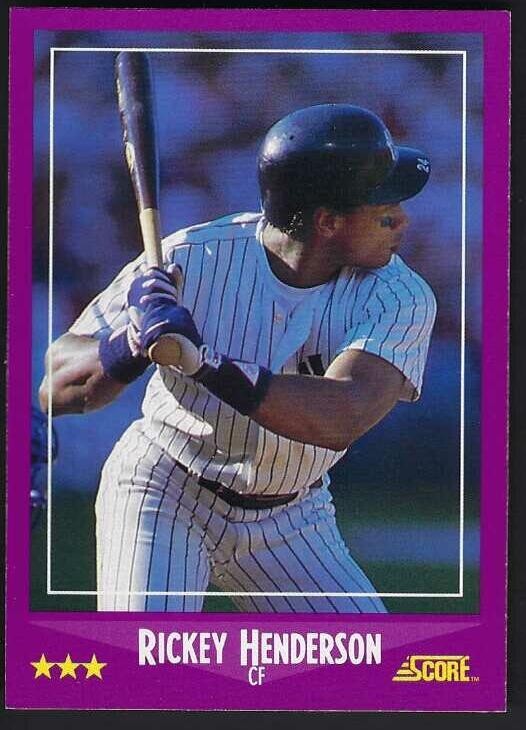 1988 Score #13 Rickey Henderson MINT