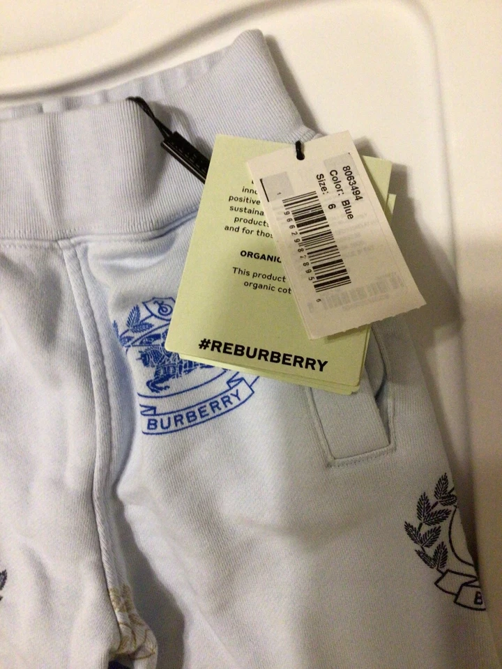 Calça de moletom nova com etiquetas Burberry Sidney logotipo equestre feminina tamanho 6 - Imagem 2 de 3