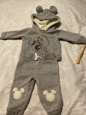 DISNEY Mickey Mouse W/Pluto Outfit 0-3 Months PREOWNED