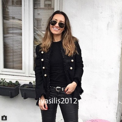 zara pearl coat