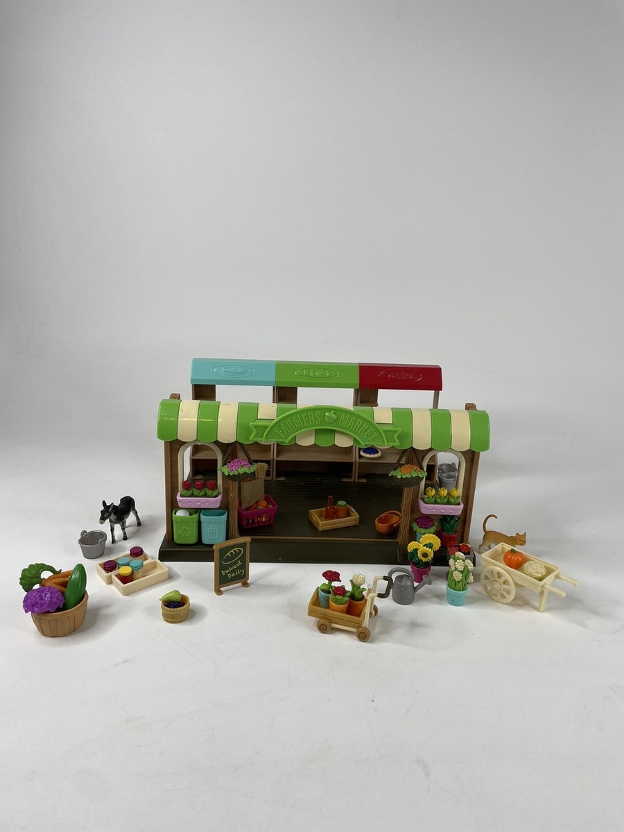 Lil Woodzeez Hoppin Farmers Market Playset Calico Critters | eBay