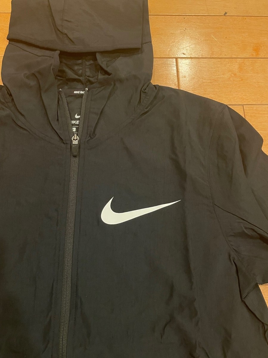 NIKE WIND BREAKER BLACK SHOWTIME NYLON WATER RESISTANT