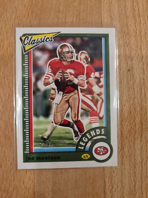 2022 Panini Classics Legends Joe Montana Blue Back #101, 68/75